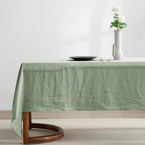 Vista 11 de EVERLY 100% Pure Linen Rectangle Tablecloths 60x84Inches for Dining,Buffet Parties,Picnic,Events,Weddings and Restaurants,Decorative Black