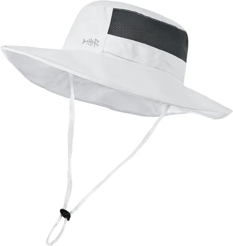 Vista 40 de BASSDASH Sombrero de pesca solar UPF 50+ resistente al agua con solapa desmontable para el cuello