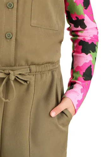 Vista 4 de Disfraz de Niña Ejército Camo Rosa Multicolor