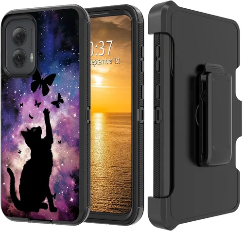 Vista 181 de Funda para Moto G Stylus 5G 2023 con funda de clip para cinturón y soporte, resistente de doble capa, resistente a prueba de golpes, para Motorola