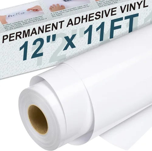Vista 10 de XSEINO Vinilo permanente – Rollo de vinilo adhesivo negro de 12 pulgadas x 60 pies, silueta y otros cortadores, vinilo para automóviles, calcomanía
