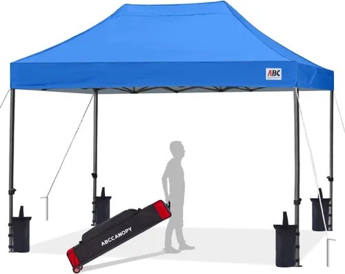 Vista 20 de ABCCANOPY Toldo Desplegable – Carpa/Toldo Portátil para Patio Exterior de 8 x 8 Pies, Resistente para Patio Trasero y Terraza con 4 Sacos de Arena