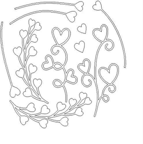 Vista 5 de Amor Heart - Troqueles de metal para hacer tarjetas, plantillas de corte para álbumes de recortes, álbum de fotos, papel decorativo, plantilla