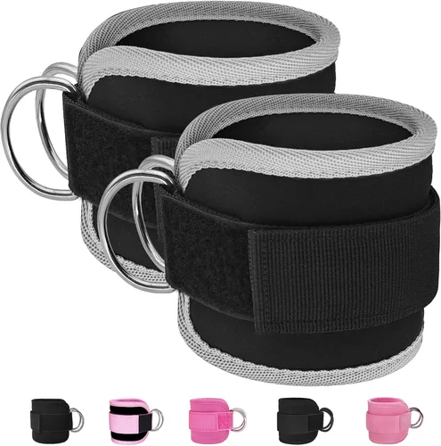 Vista 8 de Correas de Tobillo de Fitness para Máquina de Cable, Kickbacks Ejercicios de Glúteos, Ejercicios de Parte Inferior del Cuerpo, Correas Ajustables