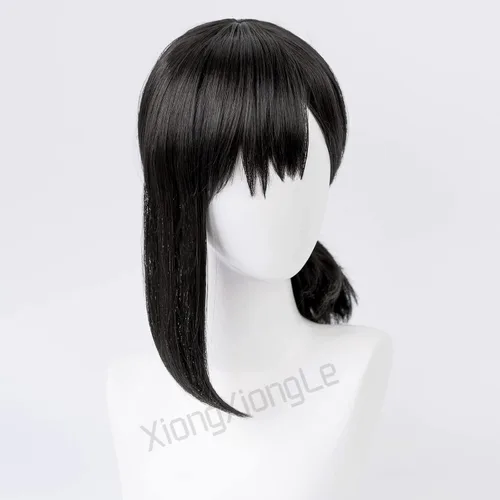 Vista 2 de Peluca de anime para cosplay de motosierra para disfraz de hombre, peluca con gorra, juego de rol para fiesta, Halloween, Navidad
