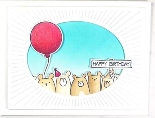 Vista 6 de Juego de sellos y troqueles transparentes de silicona con diseño de animales de feliz cumpleaños para hacer tarjetas, plantillas de corte de metal