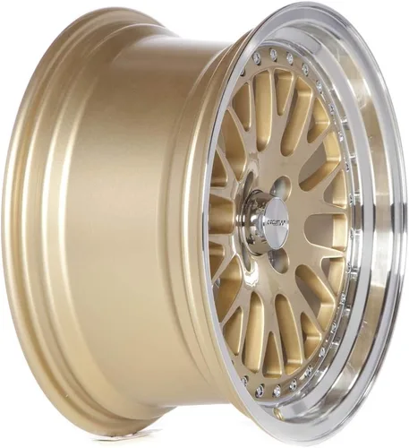 Vista 3 de Circuit Performance CP21 16x8 Oro Blanco 4×100 [+0.984 in] compatible con Honda Civic EK EG, Acura Integra, BMW E30, Mazda Miata