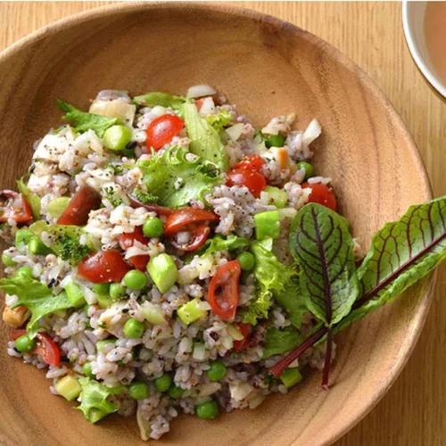 Vista 4 de Hakubaku 16 granos de mezcla multigrano para aromatizante de arroz 6.35 oz (1.06 oz x 6 porciones) Japgokbap . Producto de Japón. Marca No.1