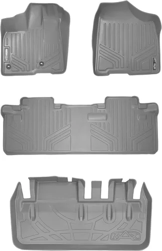 Vista 41 de MAXLINER - Juego de tapetes de piso de ajuste personalizado de 3 filas para Toyota Sienna 2011-2012