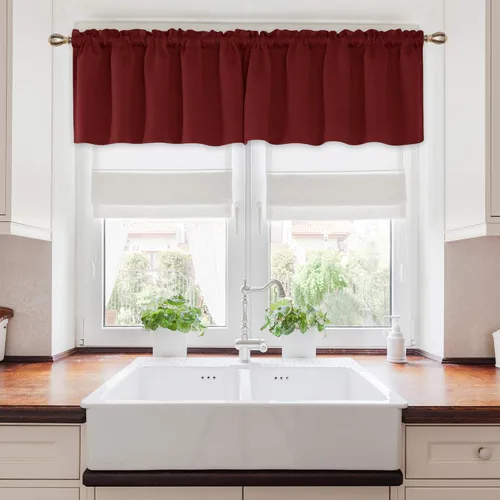 Vista 209 de Deconovo Cortinas opacas, aislamiento térmico, dobladillo para barra, reducción de ruido, certificado Oeko-TEX, cortinas de oscurecimiento