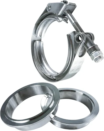 Vista 4 de HFS® Abrazadera de banda V de acero inoxidable 304 con brida macho hembra de liberación rápida para sistema de escape (1.75 PULGADAS)