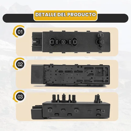 Vista 3 de Interruptor de ajuste de control de asiento eléctrico de 8 vías para pasajero delantero derecho compatible con GMC Sierra Yukon Chevrolet Avalanche