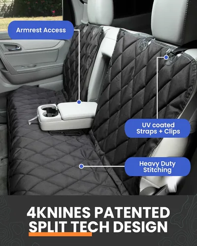 Vista 4 de 4Knines Funda de Asiento para Perro para Asiento Trasero, Protector de Asiento Trasero Resistente e Impermeable para Camiones Grandes, SUVs