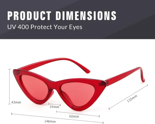 Vista 5 de Gifiore - Lentes de sol para mujer, diseño retro vintage