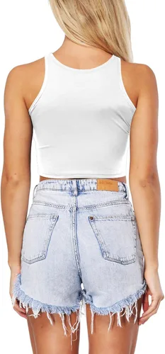 Vista 4 de Camiseta corta de cuello alto con estampado étnico para mujer