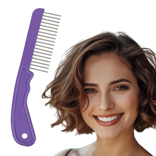 Vista 11 de The Hair Doctor - Peine de pelo extra largo de 1 1/4 pulgadas con dientes giratorios suaves y sedosos para evitar daños en el cabello (rojo hermoso)