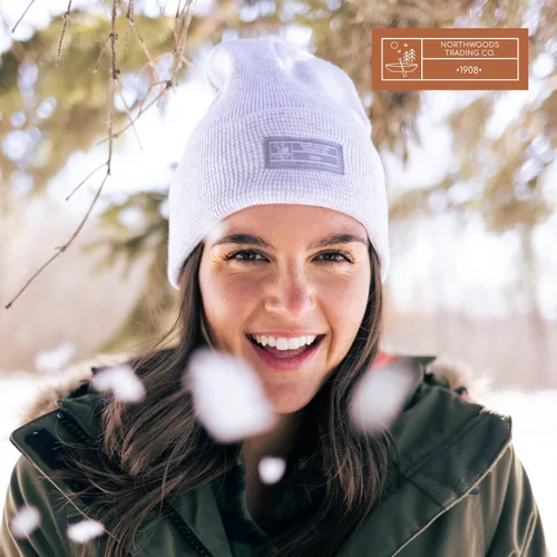 Vista 5 de Gorro unisex de lana merino súper suave con puños