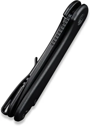 Vista 6 de WeKnife Elementum - Cuchillo plegable de bolsillo de 2.96 pulgadas CPM 20CV, mango de titanio, bloqueo de marco de seguridad, bueno para EDC Negro