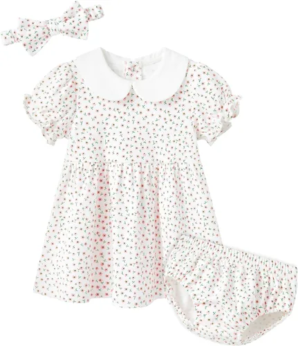 Vista 148 de pureborn Vestido de bebé niña 0-24 meses