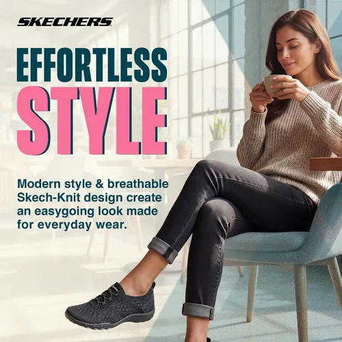 Vista 2 de Skechers Breathe Easy Fortune Knit para mujer negro (Black Knit)