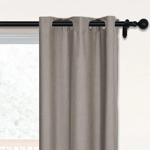 Vista 23 de Fcosie 38 pulgadas de ancho x 45 pulgadas de largo, cortinas de lino 100% opacas con revestimiento blanco, cortinas con aislamiento térmico, paneles