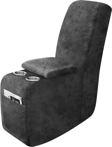 Vista 70 de ANARACHON Fundas para sillas reclinables con aspecto de cuero, funda elástica de 4 piezas, funda suave para silla reclinable, protector de muebles