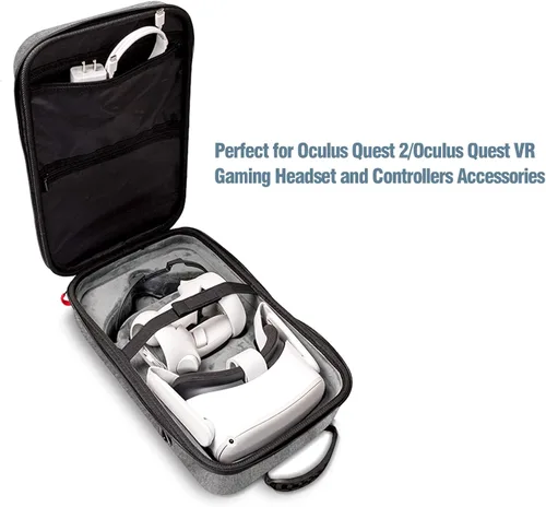 Vista 7 de ProCase Hard Travel Case Compatible for Meta Oculus Quest 2Oculus Quest VR Gaming Headset and Controllers Accessories, Shockproof Hard Shell