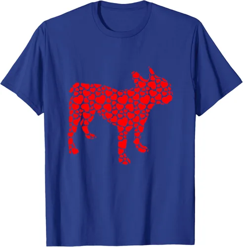 Vista 15 de Camiseta de San Valentín con forma de corazón Bulldog francés, Negro