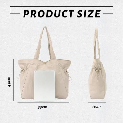 Vista 3 de Bolsa grande para mujer, bolsa de hombro ligera para viajes, playa, entrenamiento, compras