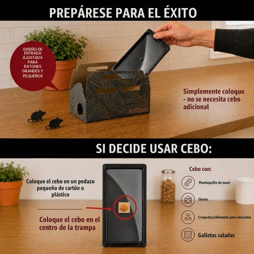 Vista 2 de Catchmaster Catch & Toss - Trampas de pegamento para ratones e insectos sin