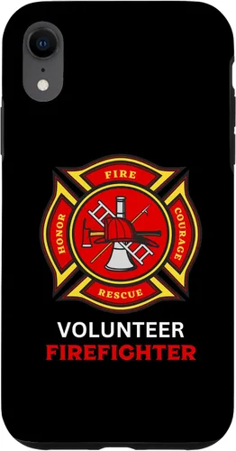 Vista 25 de Funda para iPhone 16 con logotipo de bomberos voluntarios con símbolo de bombero
