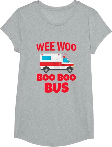 Vista 63 de Wee Woo Boo Boo Bus First Responder - Camiseta divertida de ambulancia, Negro, S