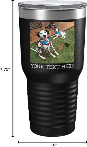 Vista 8 de Vaso personalizado de 30 onzas (17 colores) con foto impresa con aislamiento térmico de acero inoxidable recubierto de polvo con tapa, regalo