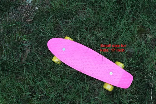 Vista 4 de Monopatín mini, monopatín mini cruiser para principiantes Rosado
