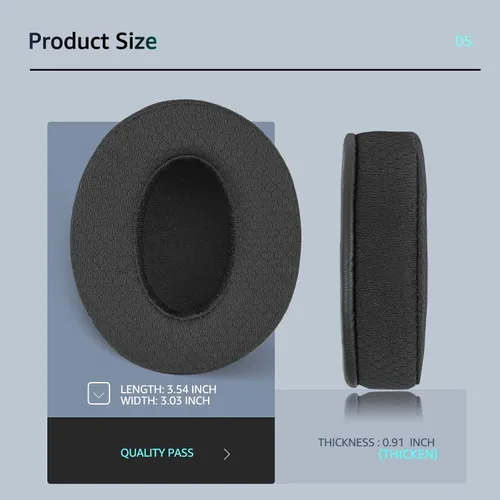 Vista 6 de Almohadillas de repuesto especializadas para auriculares Sennheiser, se adapta a HD4.50BT/HD4.50/HD4.50BTNC/HD458BT/HD450/HD450BT, almohadilla