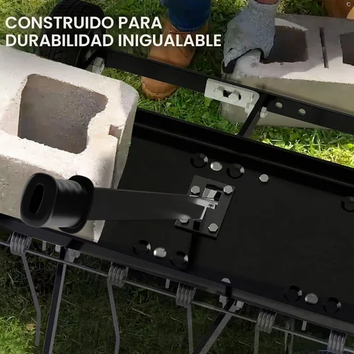 Vista 8 de YITAMOTOR Descompactador de Remolque de 40 Pulgadas, Rastrillo Descompactador para Césped con 20 Dientes de Acero de Resorte y Mango de Elevación