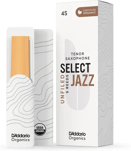 Vista 9 de D'Addario Organic Select Jazz Unfiled - Cañas de saxofón tenor sin archivar, selladas individualmente, 2 suaves, paquete de 5