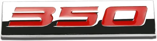 Vista 3 de Auto Dynasty Emblema de metal con acabado cromado 350 (letra roja)