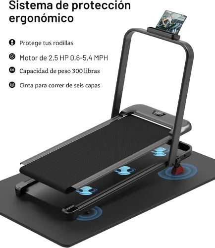 Vista 7 de 3-in-1 Foldable Treadmill with 300 LBS Capacity, 15% Walking Pad Treadmills for Home and Office, 2.5 HP Under Desk Treadmill with Quiet Brushless