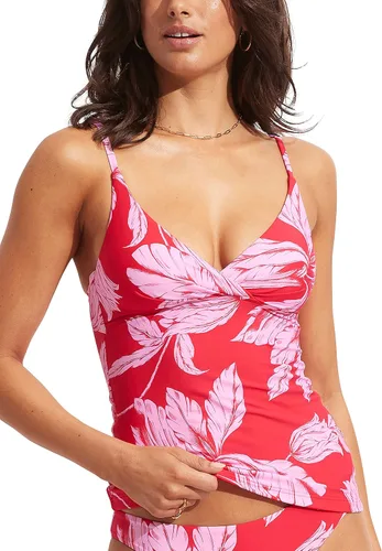 Vista 7 de Seafolly Traje de baño tipo tankini con parte delantera cruzada para Eco Collective Black