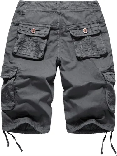 Vista 2 de FOURSTEEDS Bermudas de sarga de camuflaje con múltiples bolsillos para mujer