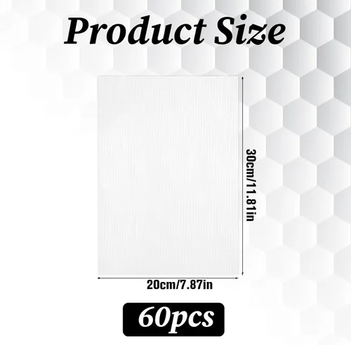 Vista 2 de 60 estabilizadores solubles en agua de 8 x 12 pulgadas, estabilizadores solubles en agua para bordados, estabilizadores transparentes para patrones