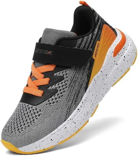 Vista 2 de GEERX Tenis deportivos para niños pequeños, ligeros, transpirables, deportivos
