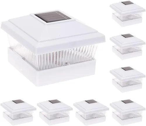 Vista 7 de GreenLighting Luces solares clásicas para tapa de poste – Se adapta a 5 x 5 PVC/vinilo al aire libre alimentado por energía solar para exteriores