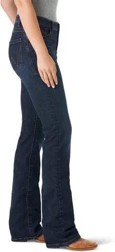 Vista 2 de Wrangler Womens Willow Mid Rise Performance Waist Boot Cut Ultimate Riding Jeans