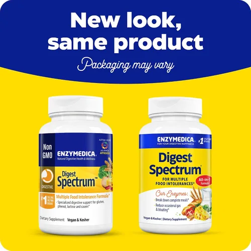Vista 3 de Enzymedica Digest Spectrum - Suplemento dietético para el alivio digestivo de las intolerancias alimentarias, vegano, sin gluten, sin OMG