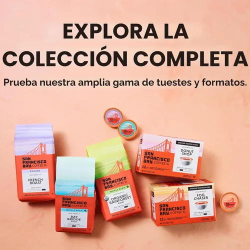 Vista 9 de Cápsulas de café compostables San Francisco Bay – Mezcla Bay Bridge (80 unidades) compatibles con K Cup, tostado medio