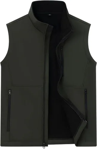 Vista 36 de Msmsse Chaleco ligero para hombre, con cuello alto, sin mangas, para senderismo, correr, golf