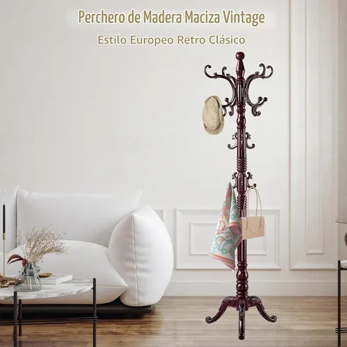 Vista 8 de ZOZOE Perchero de metal, moderno perchero independiente con base de mármol natural (negro rojo)