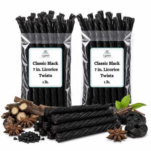 Vista 9 de Licorice Lovers Candy Bundle - Pack of 8 - Old Fashioned Jumbo 7 in. Licorice Twists - Assorted Flavors - 8 oz. Bags
